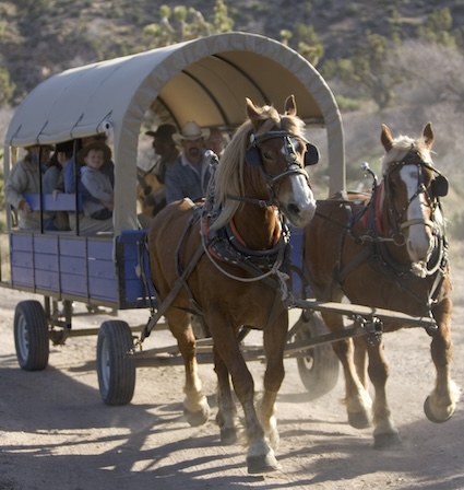 5 star helicopters - Grand Canyon Western Ranch horse-drawn wagon ride